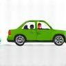 Einheimischer Pendler im Auto Icon